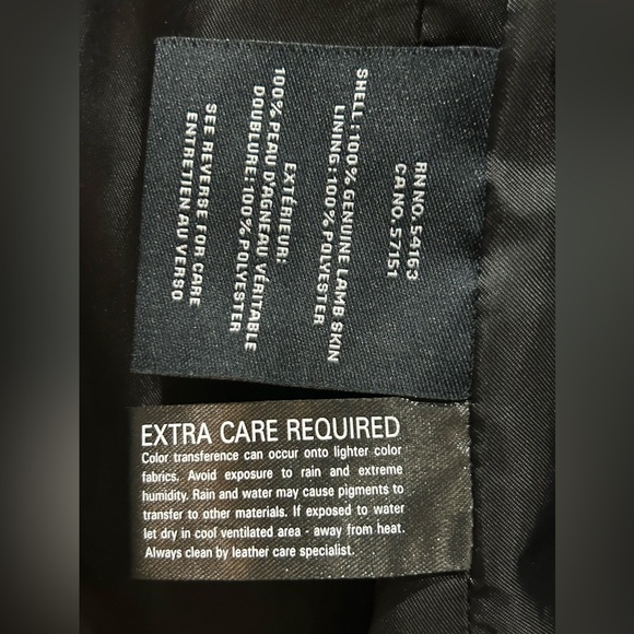 Womens Cole Haan Wing Collar Leather Jacket size XS- new - Picture 9 of 10